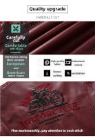 Chaqueta cuero moto hombre resistente viento bordado trail rally Equipo Protector - details 7