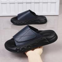 Zapatillas de Cuero de Verano para Hombre Zapatillas de Casa con Plataforma, Baño Interior, Sandalias de Playa de Suela Suave Antideslizante, Chanclas Deslizantes para Exteriores - details 4