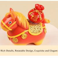 Adornos de caballo del zodiaco Kawaii, estatua de caballo de dibujos animados de resina giratoria hecha a mano, mascota del caballo, año del caballo - details 4