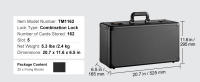 SucceBuy Caja de almacenamiento de tarjetas graduadas, 5 ranuras, estuche para tarjetas deportivas con cerradura de combinación y divisores de espuma - details 5