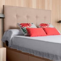 Cabecero tapizado acolchado para dormitorio, modelo Tablet largo en tela antimanchas gris antracita y medidas 151 x 125 cm para camas de 135 o 150 cm. - details 87