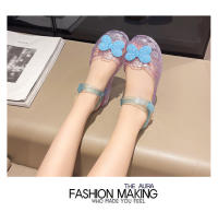 Zapatos de gelatina de cristal para niñas a la moda, zapatos de princesa coreana, sandalias Baotou para niñas - details 19