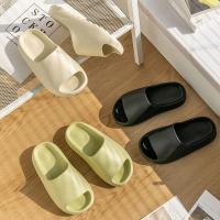 Zapatillas de nube con plataforma gruesa para mujer, suela suave de EVA, chanclas de playa de verano, zapatillas antideslizantes para el baño y el hogar - details 11