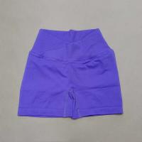 Crossover mujeres deporte gimnasio entrenamiento correr cintura alta Yoga Push Up cadera sin costuras Fiess Shorts - details 6