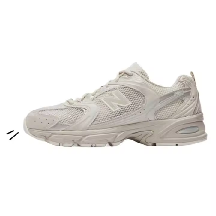 530 AA1 Zapatillas deportivas marrón crema claro para hombre y mujer 【 en la tienda】 - 1