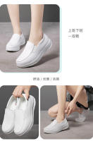 Zapatos De Enfermera Para Mujer Suela Suave Transpirable Antideslizante Confort Para Piernas Y Tobillos Algodón PU Medio Tacón - details 10