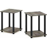 Mesa Auxiliar Simplista, Madera compuesta, Espresso/Negro, 2 Unidades - details 20