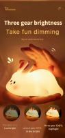 Luz LED nocturna de conejo, lámpara de noche recargable por USB, Sensor táctil, luz de ambiente de silicona, lámpara de oveja Panda para decoración de dormitorio de niños - details 11