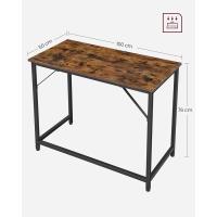 Mesa de Trabajo Pequeña Industrial Ideal para Teletrabajo, Estudio, Dormitorio 60 x 135 x 76cm - details 43