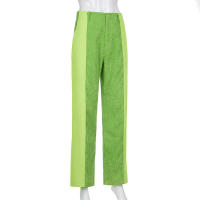 Pantalones de corte casual con plumas rectas de color liso para mujer, e, otoño e invierno, nuevo - details 16