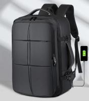 Mochila para computadora de gran capacidad para hombres, multifuncional con carga USB, impermeable y expandible. - details 0