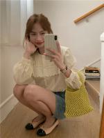 Blusa de verano para mujer, camisa de primavera, blusa para mujer, Blusas largas de gasa, informales, elegantes, Vintage, de manga larga, holgada de gran tamaño, blanca - details 25