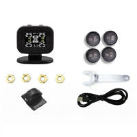Sistema de supervisión de presión de neumáticos TPMS para coche USB externo recargable con LCD sistema de alarma de temperatura y presión de neumáticos con 4 sensores - details 3