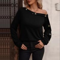 Nuevo Top de manga larga con hombros descubiertos y botones a la moda para mujer - details 3