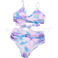 Bikini de dos piezas de cintura alta con estampado de leopardo, traje de baño sexy para mujer - details 20