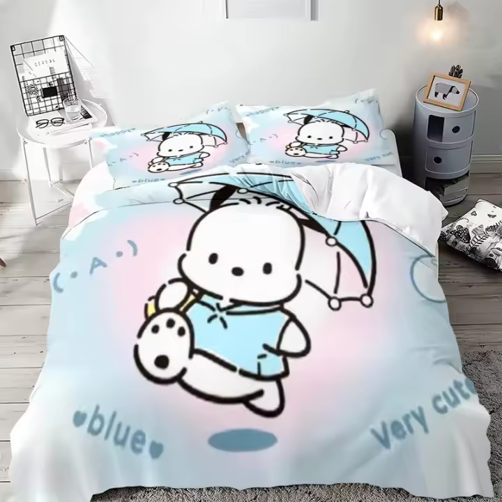 Conjunto de Ropa de Cama Pochacco Funda de Edredón de Moda de Dibujos Animados - 1