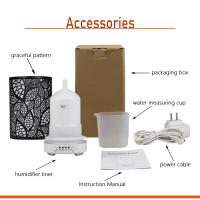 Humidificador de Aire Ultrasonido 100ml con Patrón de Hoja Essential Oil Diffusión Aromaterapia Luz LED de 7 Colores Regulador de Humedad para Habitaciones Menos de 30 Metros Cuadrados Fabricado en China - details 9