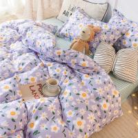 Juego de Cubierta de Edredón con Flores Moradas 3/4 Piezas en Rojo y Negro con Sábana Plana y Ropa de Cama de Lujo para Mujer y Niña - details 26