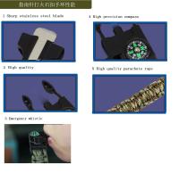 Pulsera de Supervivencia de Emergencia 4 en 1 para Hombres Pulsera de Cuerda de Paracord con Silbato, Brújula, Rescate al Aire Libre - details 7