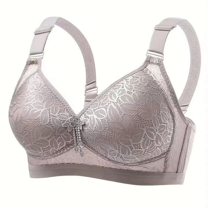 Sujetador inalámbrico de cobertura total con decoración de borlas, sujetador push-up elegante y cómodo, lencería y ropa interior - 1