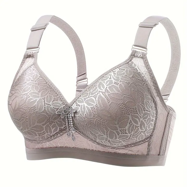 Sujetador inalámbrico de cobertura total con decoración de borlas, sujetador push-up elegante y cómodo, lencería y ropa interior - 1