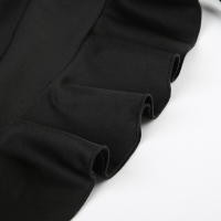 BUNO-minifalda con volantes de cintura baja para mujer, faldas cortas sexys Y2K con cordón ajustado negro, trajes informales de moda para verano - details 9