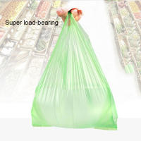 Bolsa de plástico con asa para basura, chaleco verde de 9 tamaños, para regalo, venta al por menor, supermercado, compras de comestibles, 100 piezas - details 6