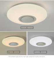Luz de techo LED inteligente RGB con altavoz musical, lámpara regulable con aplicación Bluetooth, 36W, 220V, Control remoto para el hogar, dormitorio y sala de estar, TUYA - details 9