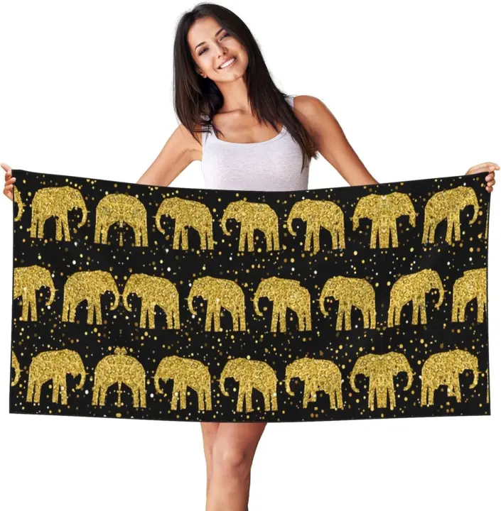 Toallas de camping con estampado de elefante abstracto masculino y femenino, piscina, baño, natación, yoga, spa VIE Toallas - 1