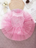Vestido de baile de Ballet para niñas, sin mangas, lentejuelas brillantes, leotardo de malla, tutú, Ropa de baile, gimnasia, patinaje, disfraz de escenario actuación - details 19
