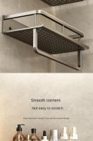 Organizador de estante de baño para lactancia materna, ducha de aluminio gris de 30-50CM - details 8