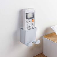 Caja de almacenamiento montada en la pared, organizador de Control remoto, soporte para enchufe de teléfono móvil, contenedor de carga colgante - details 7