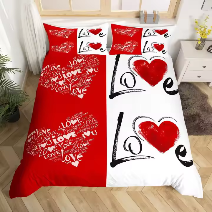 Funda de edredón para parejas, funda nórdica moderna Queen 220x240 260x240, juego de cama con corona, funda de cama blanca y negra para cama doble, juego de dormitorio para adultos 2 sp - 1
