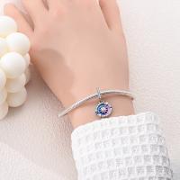 Placa circular de estrella azul en polvo de Plata de Ley 925, cuentas aptas para dijes, pulsera de plata 925 Original para fabricación de joyas - details 3