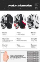 Guantes de invierno de dedo completo, manoplas de ciclismo Themal, a prueba de golpes, engrosados, SBR, Gel de Palma, antideslizantes, pantalla táctil, bicicleta - details 2