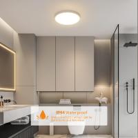 Goeco Lámpara de Techo LED Moderna 24W, IP44 Plafón de Techo Impermeable para Baño, 4500K Luz Natural para Sala de Estar, Dormitorio, Cocina, Comedor, 2160LM Iluminación Interior de Diseño Nórdico Sencillo, Lámpara Redonda Diá 30CM, Blanco, 220V - details 1