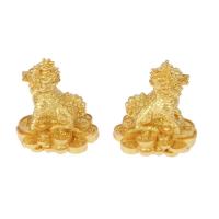 Estatua de la bestia del Dios Qilin, Fengshui Kylin Chi-lin Qilin de cobre chino, para decoración del hogar, 1 par - details 0