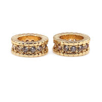Pulseras de Plata de Zirconia Diseño de Rueda de Metal de 18K Oro Accesorios de Joyería Hechos a Medida en China - details 11