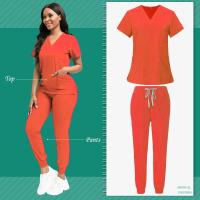 Uniformes médicos multicolores, conjunto de batas quirúrgicas para enfermeras de hospital, accesorios para enfermeras unisex, ropa de trabajo para salón de belleza y clínica dental. - details 14
