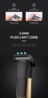 Kemei-cortadora de pelo eléctrica para hombre, máquina de corte de pelo con pantalla LED silenciosa, inalámbrica, recargable por USB, cuchilla desmontable - details 3