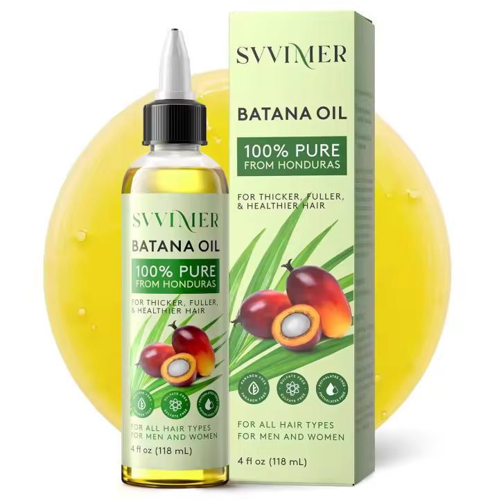 Svvimer Growth Dr. Sebi 100% aceite de na crudo puro de Honduras orgánico y natural - Promueve el grosor del cabello para hombres y mujeres 4 fl oz - 1
