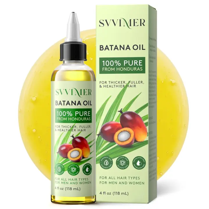 Svvimer Growth Dr. Sebi 100% aceite de na crudo puro de Honduras orgánico y natural - Promueve el grosor del cabello para hombres y mujeres 4 fl oz - 1