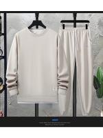Conjunto De Camiseta Y Pantalones Cortos Informales Para Hombre, Chándal De Color Sólido, Trajes Sueltos De Verano, Talla 3XL - details 15