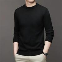 Suéter de color sólido de manga larga con cuello redondo para hombre de 7 colores Top suave, cálido y cómodo con - details 15