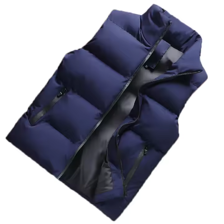 Chaleco cortavientos para hombre, jaet informal sin mangas, algodón, thi, invierno - 1