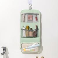 Bolsa de artículos de tocador separada en seco y húmedo de gran capacidad, bolsa de cosméticos grande impermeable desmontable, bolsa colgante plegable - details 7