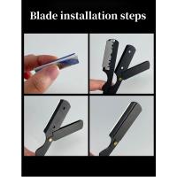 Maquinilla de Afeitar Profesional Recortador de Película de Acero Inoxidable para Barberos - details 4