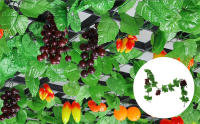 Uvas Artificiales  Cuerdas de vid Falsa con Uvas de Plástico para Bodas Decoración deJardín