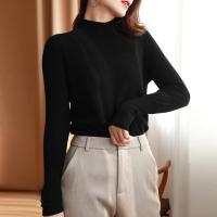 Otoño Invierno chic suéteres inferiores mujer moda jersey de cuello alto ajustado de manga larga Jersey de punto suave cálido Pull Femme Top - details 11