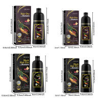 Champú para teñir el cabello, cubierta blanca y gris, reparación de tinte rápido Natural, limpieza seca y dañada, raíces nutritivas, restauración de cabello negro - details 4